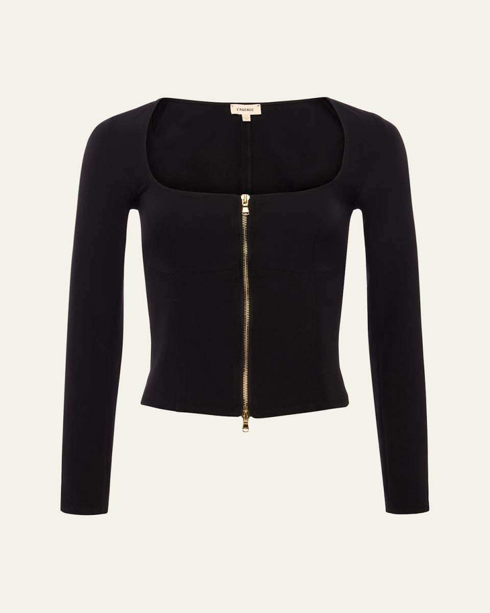 Ainslee Zip-Front Top